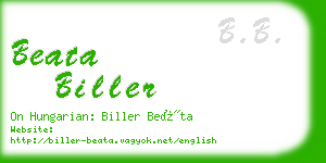 beata biller business card